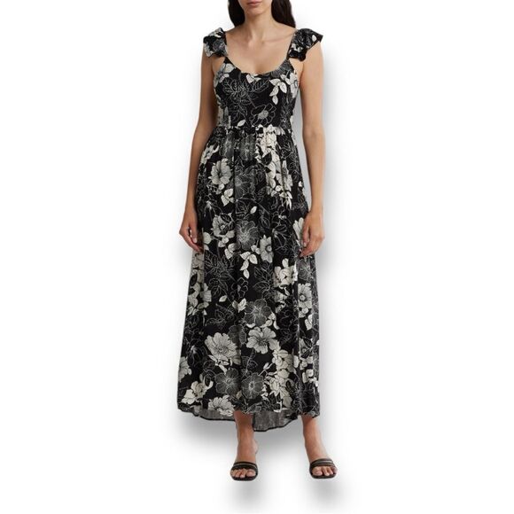 WISHLIST Women’s Floral Printed Flutter Strap Sleeveless Dress in the Size Large - Picture 4 of 16